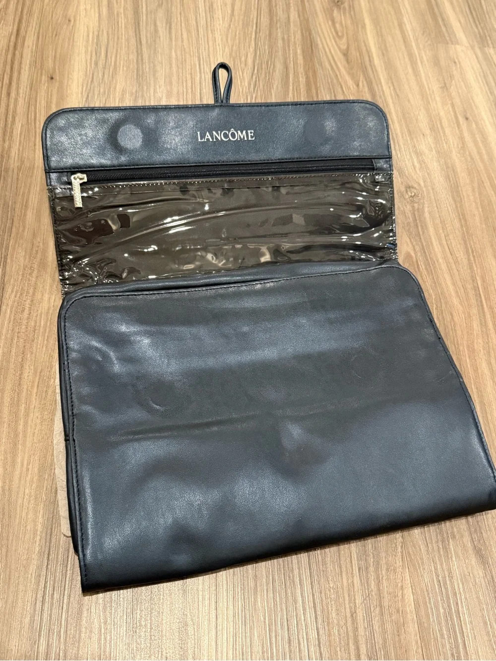 Lancome Navy Blue Foldover Cosmetic Pouch